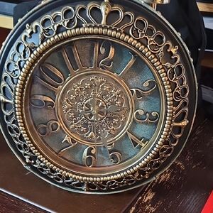 Vintage Style Gold and Black Wall Clock